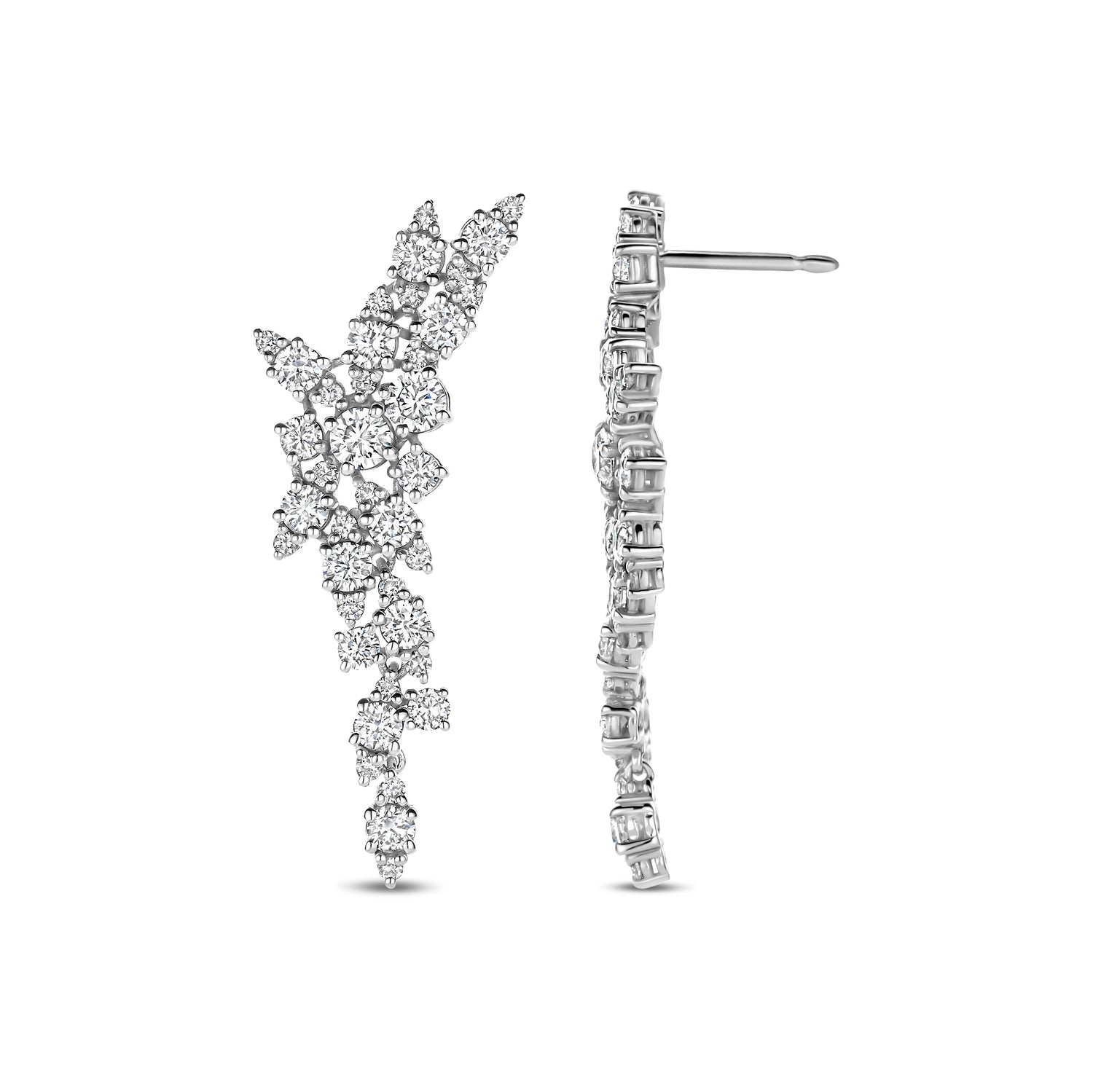 Cluster Diamond Earrings