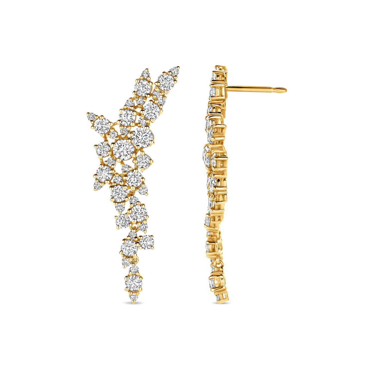 Cluster Diamond Earrings