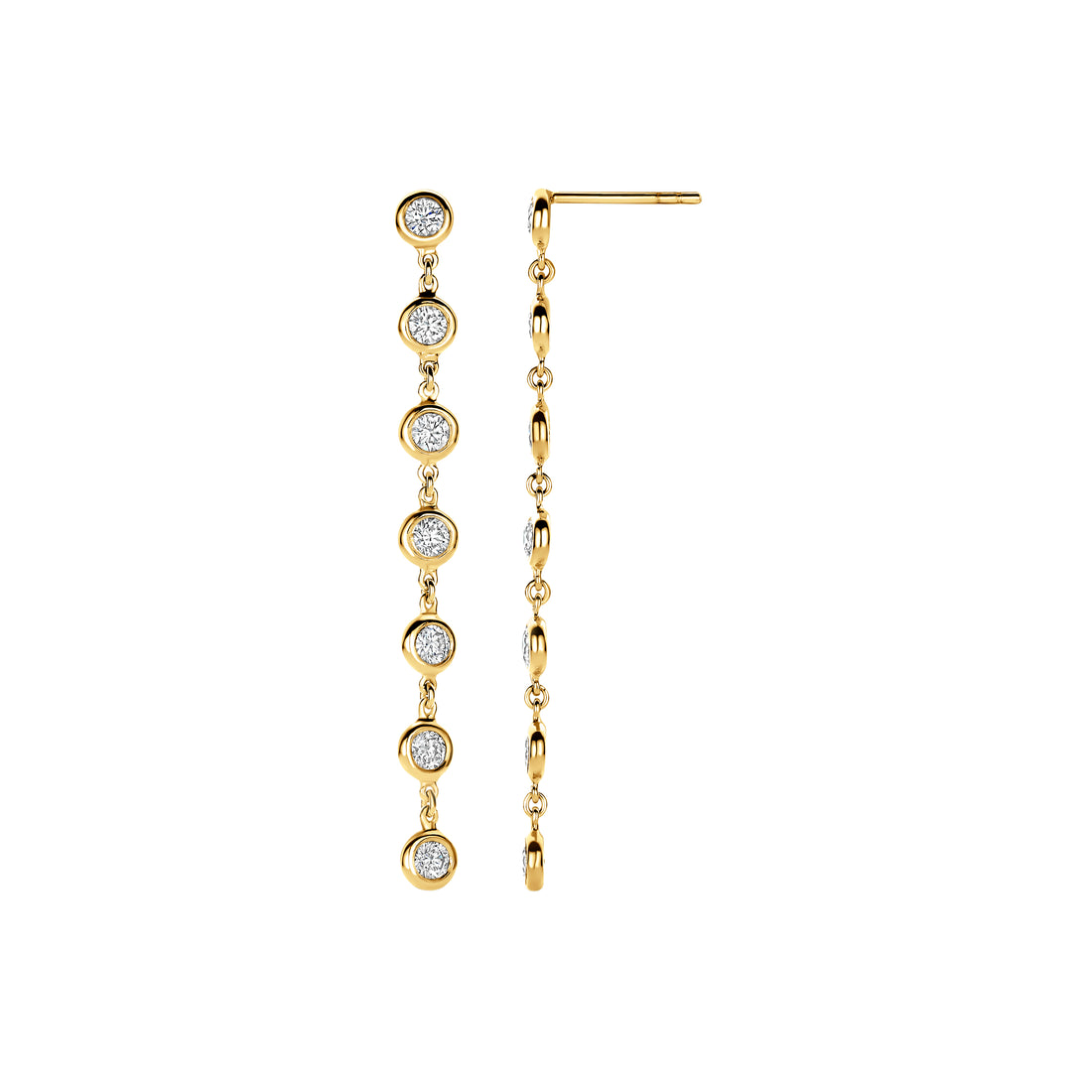 Bezel Petite Line Earrings