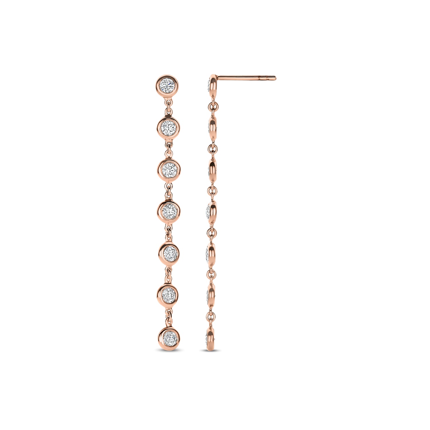 Bezel Petite Line Earrings